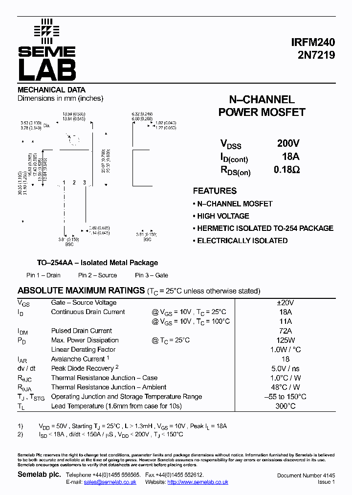 IRFM240_773328.PDF Datasheet