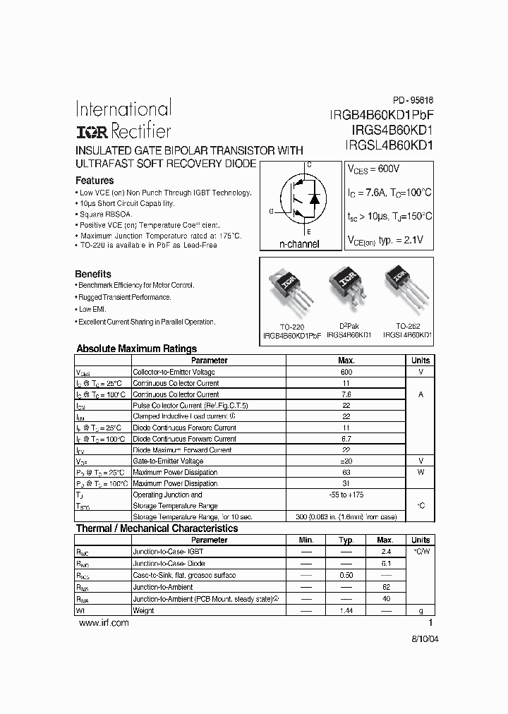 IRGB4B60KD1PBF_709376.PDF Datasheet