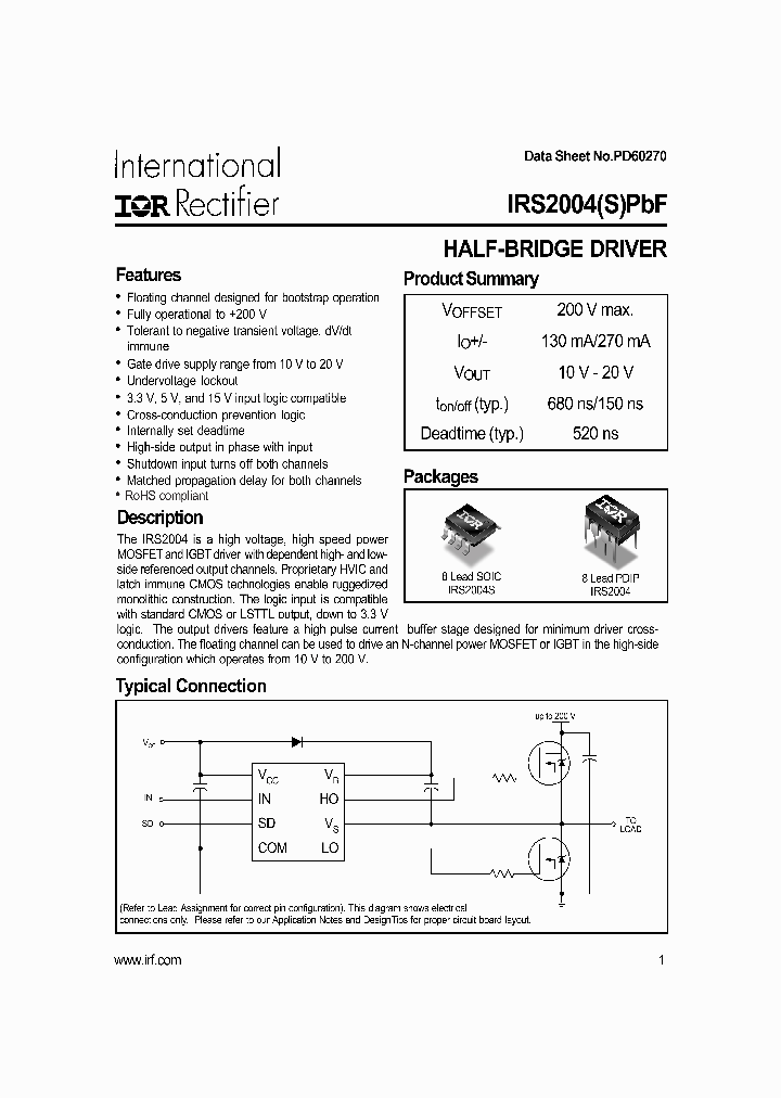 IRS2004PBF_814820.PDF Datasheet