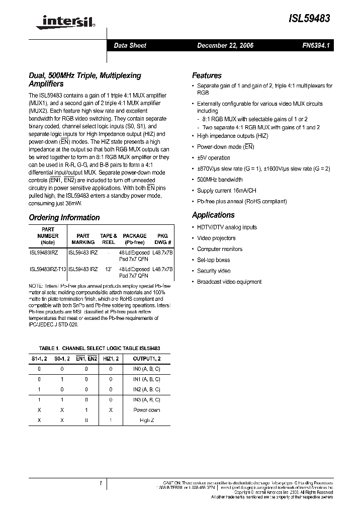 ISL59483IRZ-T13_711066.PDF Datasheet