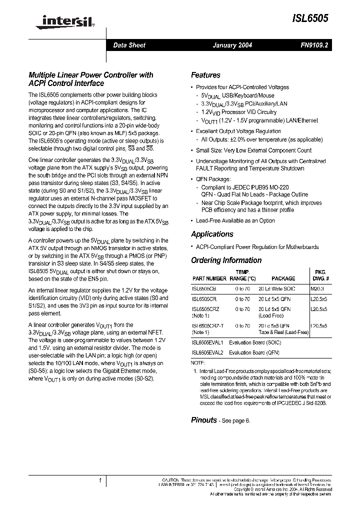 ISL6505CR_839859.PDF Datasheet