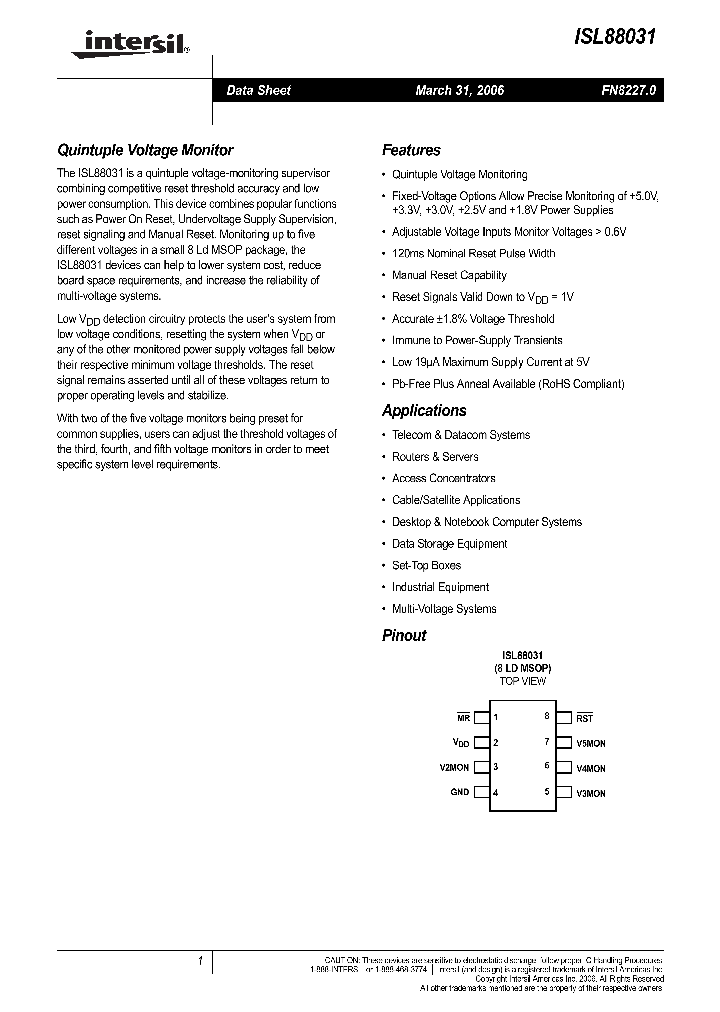 ISL88031IU8HFZ_708097.PDF Datasheet