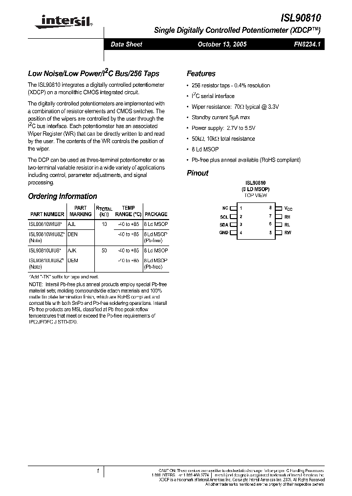 ISL90810WIU8_707339.PDF Datasheet