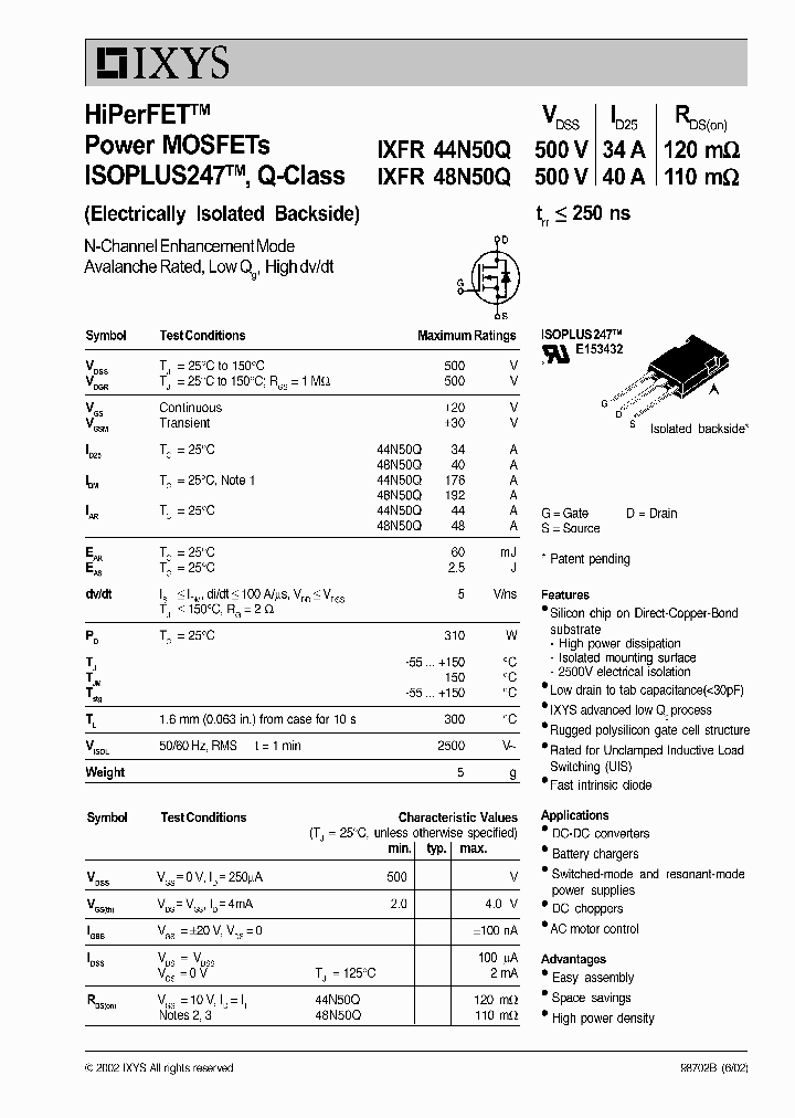 IXFR44N50Q_626580.PDF Datasheet