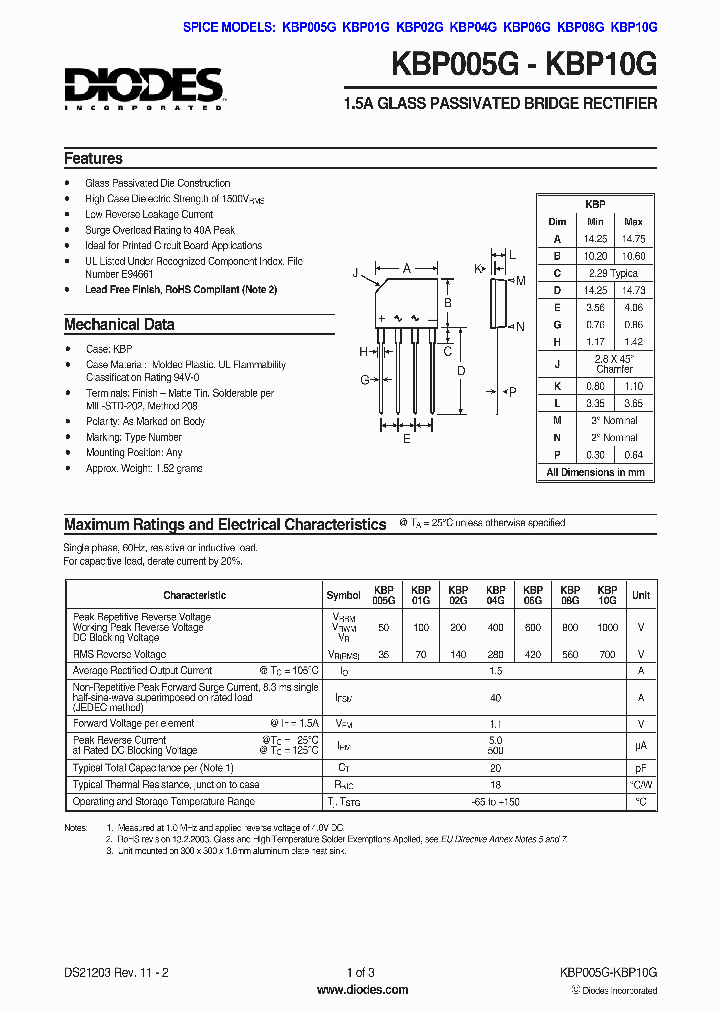 KBP005G1_734005.PDF Datasheet