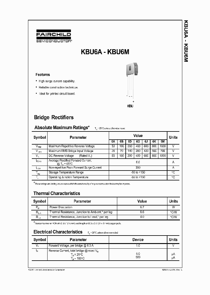 KBU6A01_703796.PDF Datasheet