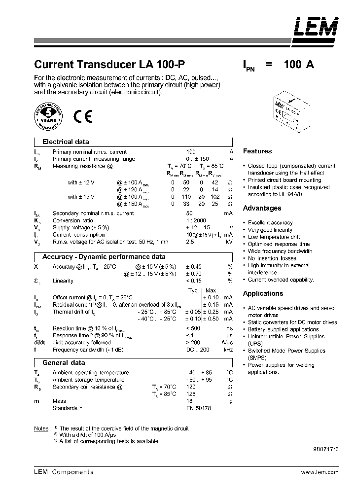 LA100-P_700989.PDF Datasheet