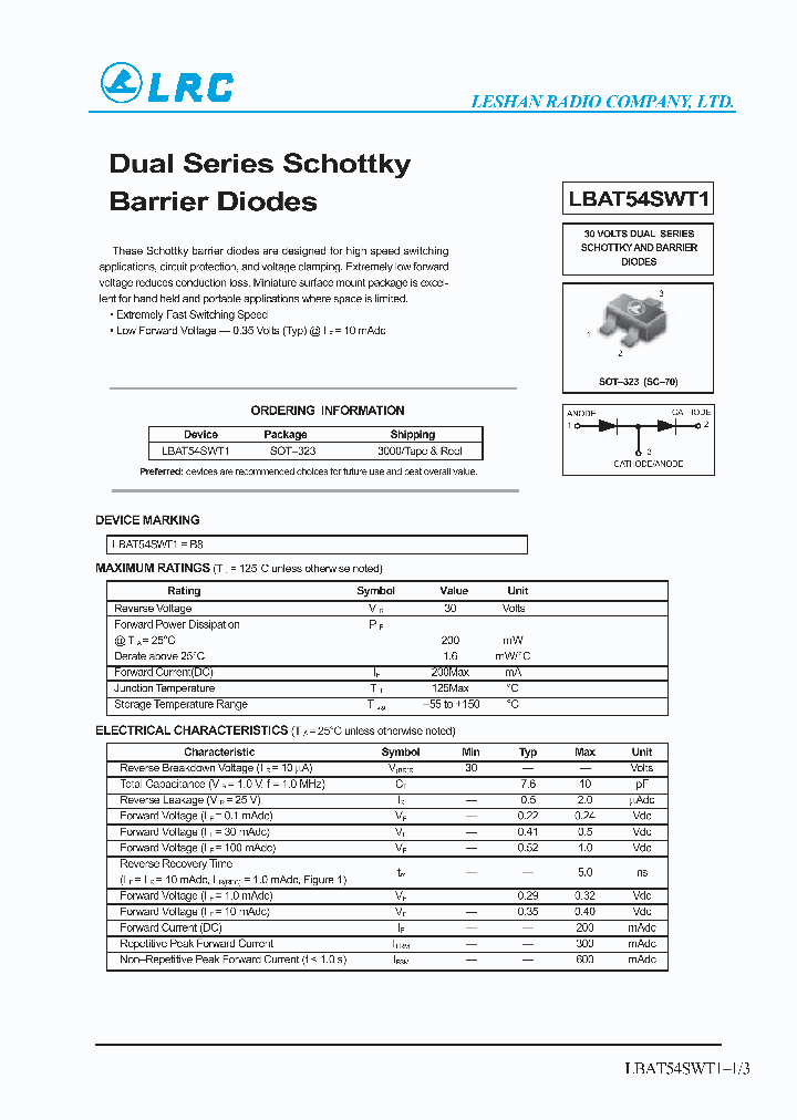 LBAT54SWT1_956719.PDF Datasheet