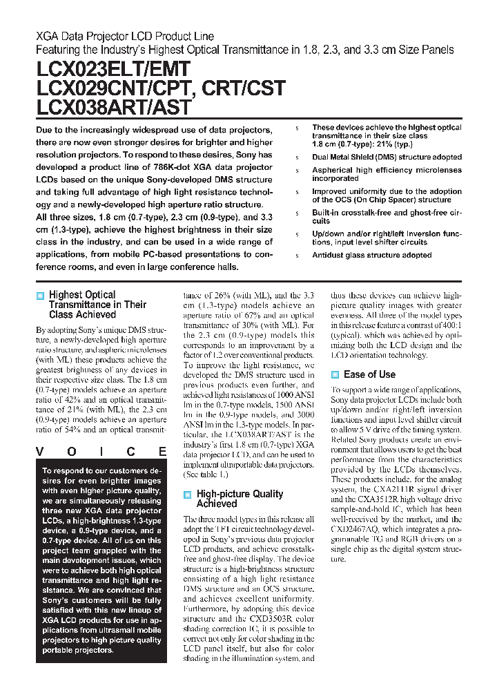 LCX023ELT_729449.PDF Datasheet