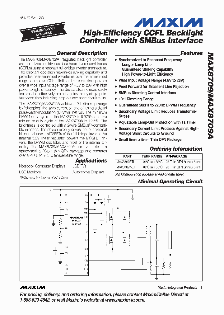MAX8709A_939779.PDF Datasheet