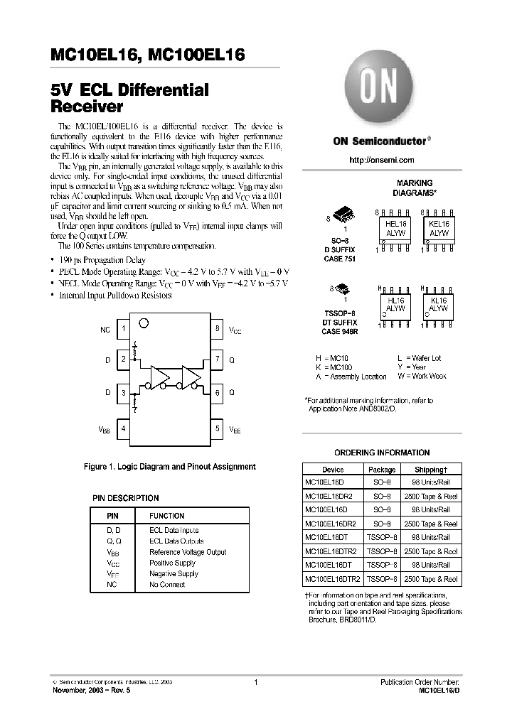 MC100EL16DR2_796821.PDF Datasheet