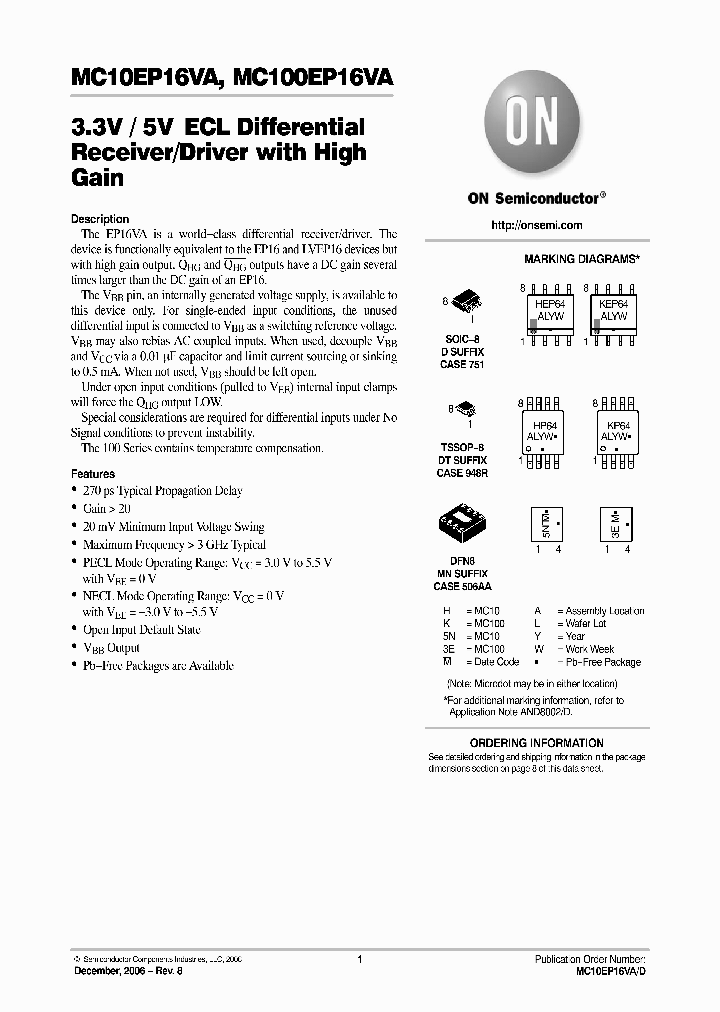 MC100EP16VA_705270.PDF Datasheet