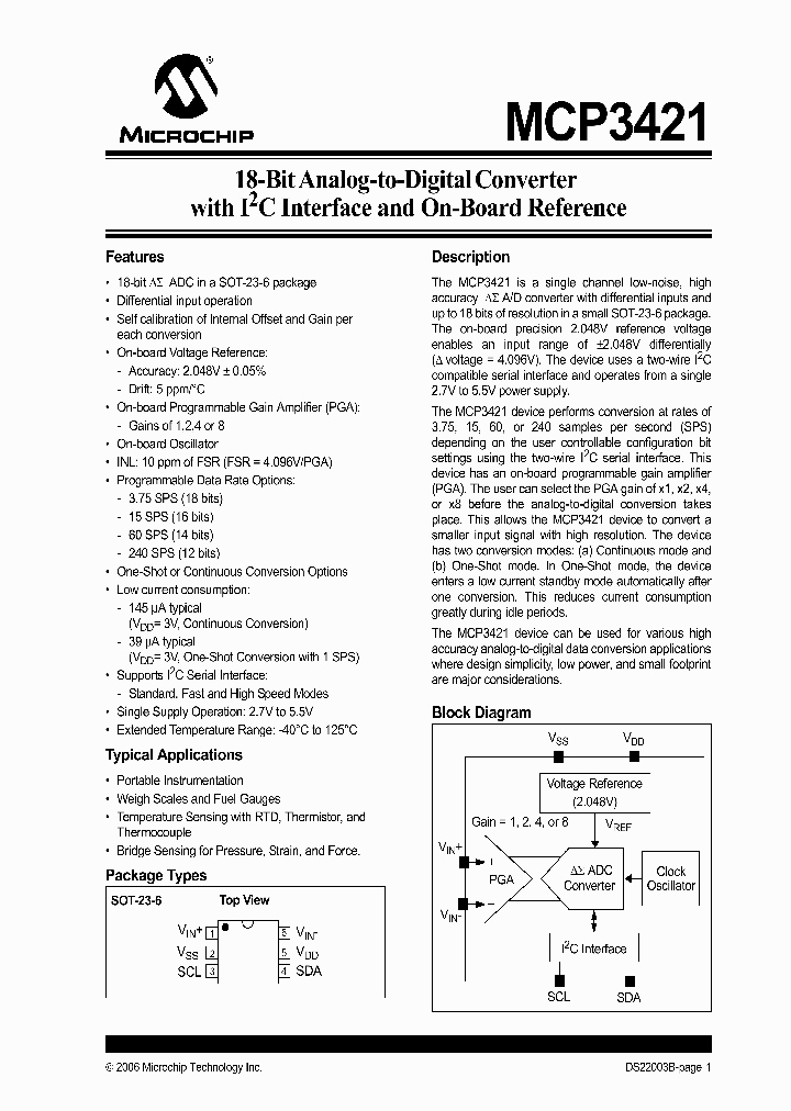 MCP3421_657053.PDF Datasheet