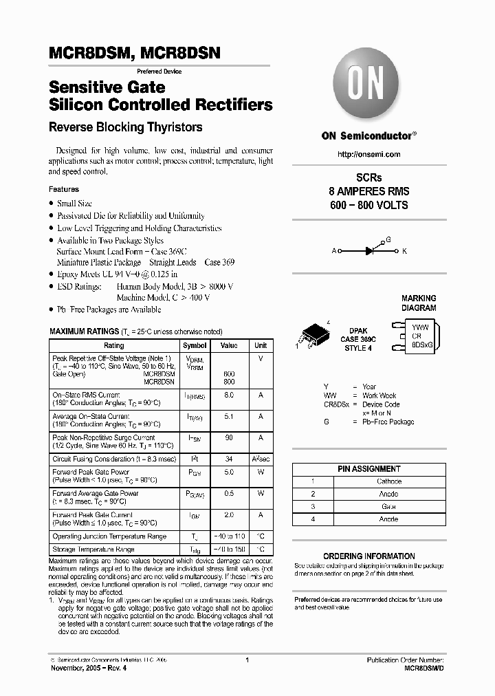 MCR8DSMT4_742481.PDF Datasheet