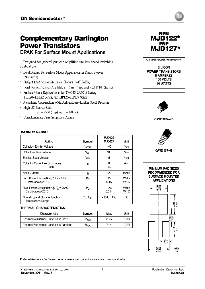 MJD122_742604.PDF Datasheet