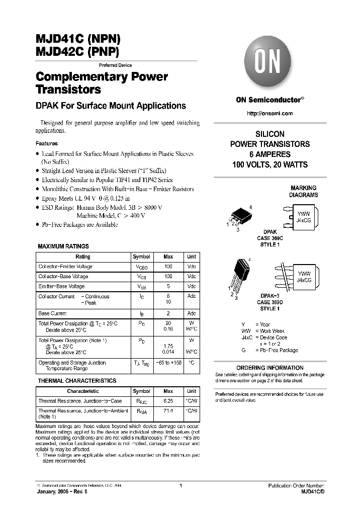 MJD41CRL_742674.PDF Datasheet