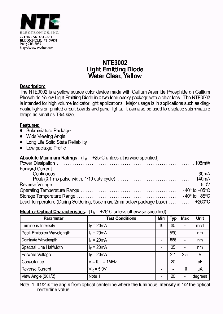 NTE3002_710402.PDF Datasheet