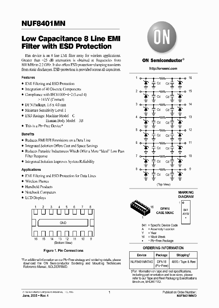 NUF8401MNT4G_708604.PDF Datasheet