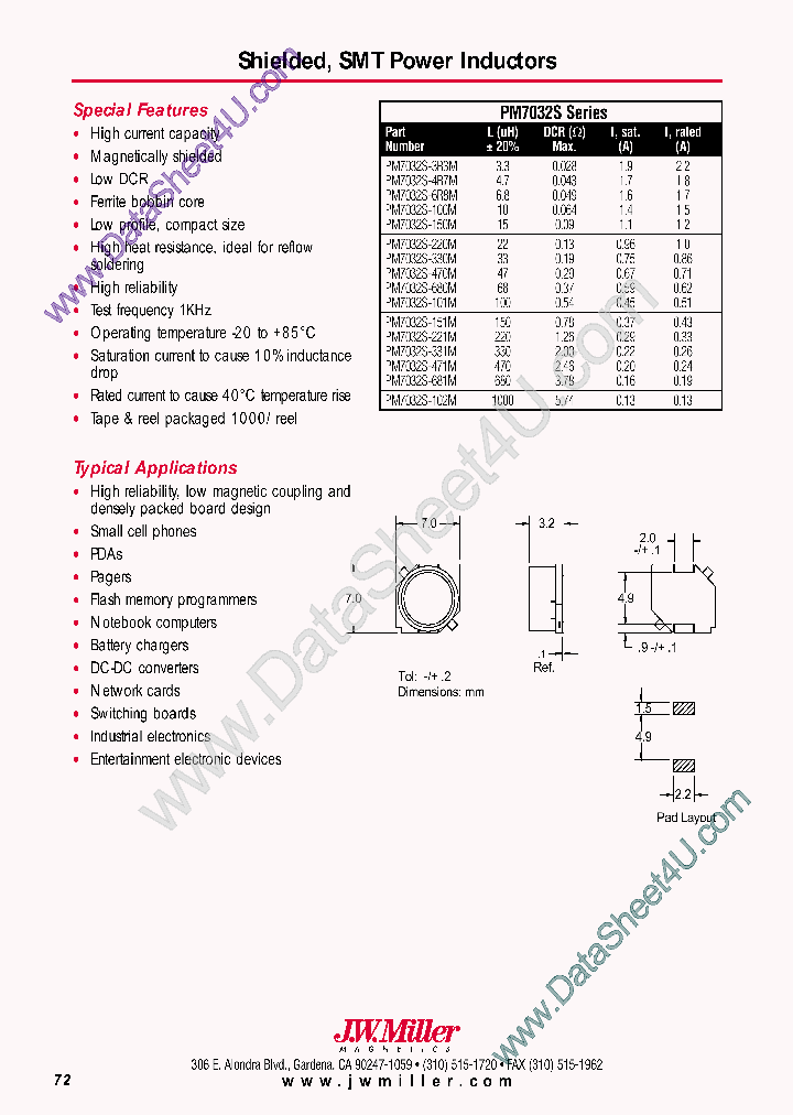 PM7032S_929290.PDF Datasheet