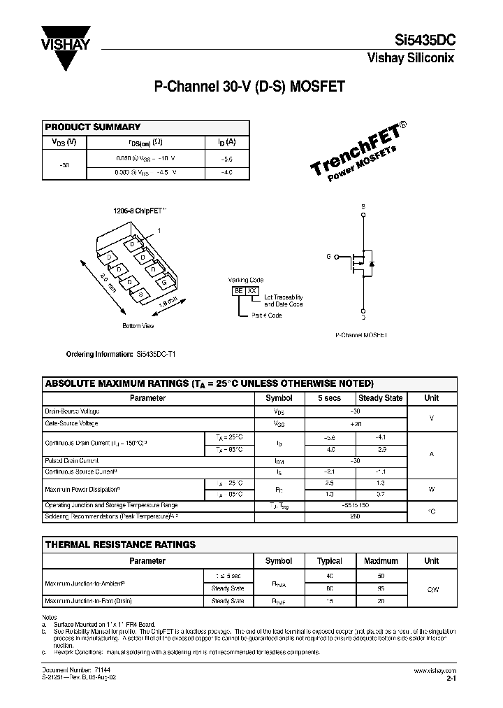 SI5435DC_863008.PDF Datasheet