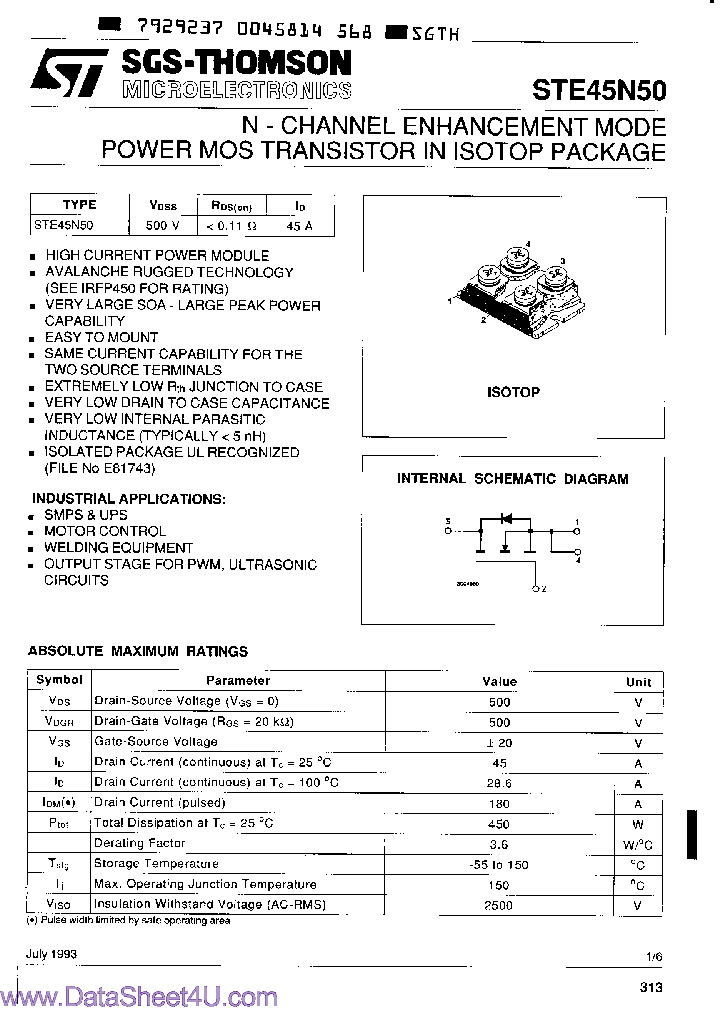 STE45N50_955321.PDF Datasheet