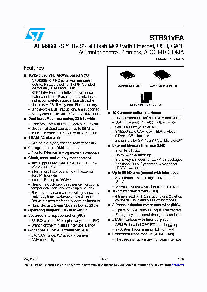 STR910FAM32X6_1011800.PDF Datasheet