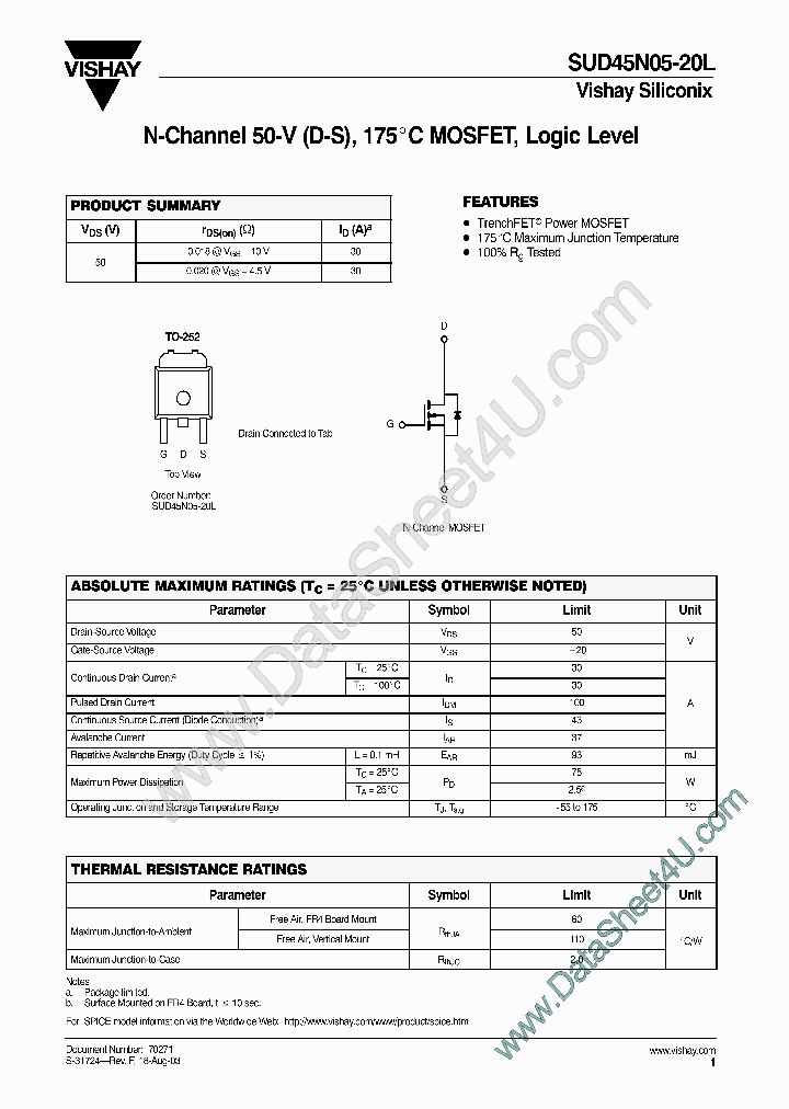 SUD45N05-20L_906844.PDF Datasheet