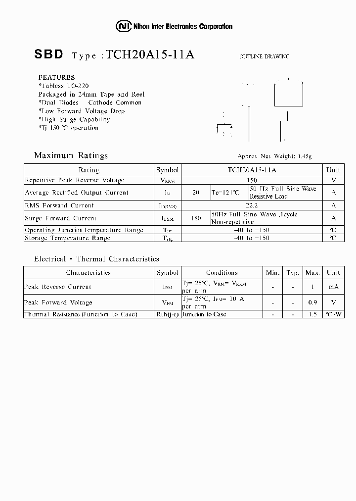 TCH20A15-11A_1018008.PDF Datasheet