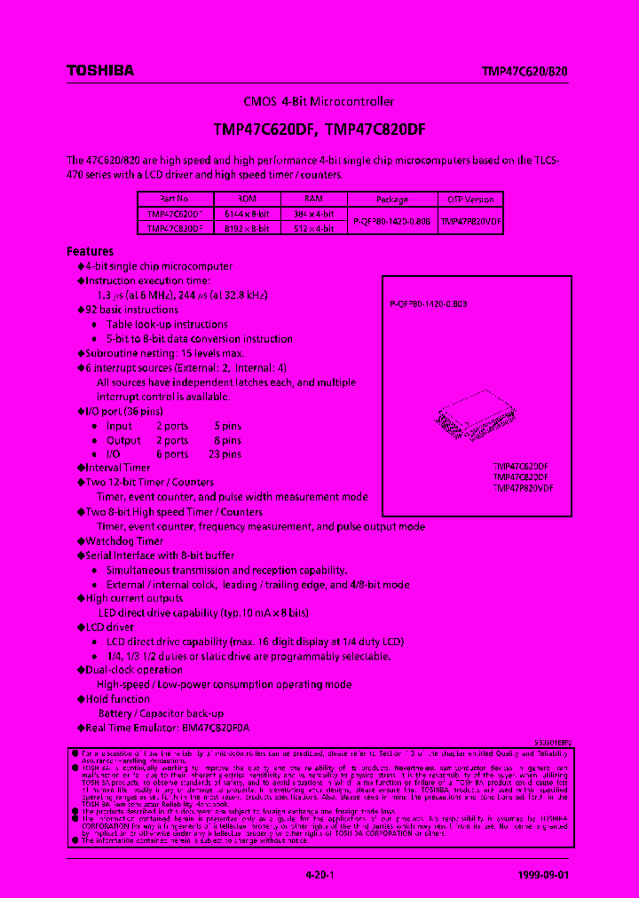 TMP47C820DF_951372.PDF Datasheet