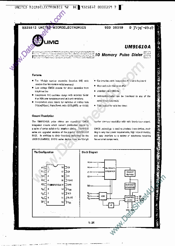 UM91610A_845017.PDF Datasheet