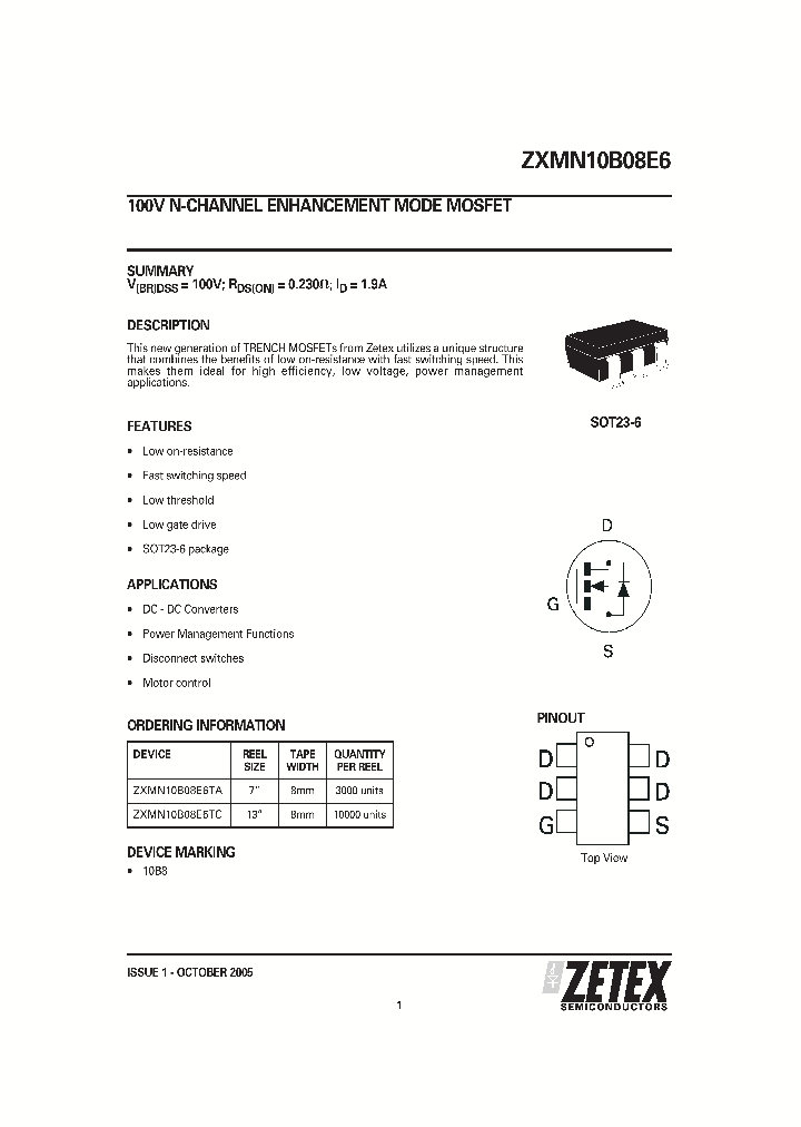 ZXMN10B08E6TC_831282.PDF Datasheet