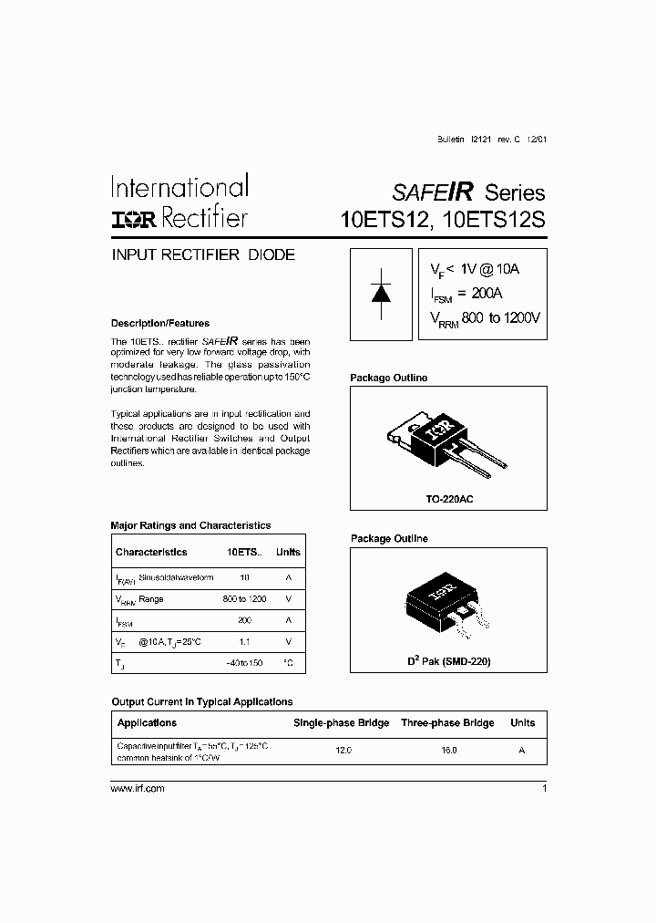 10ETS16STRR_1189623.PDF Datasheet