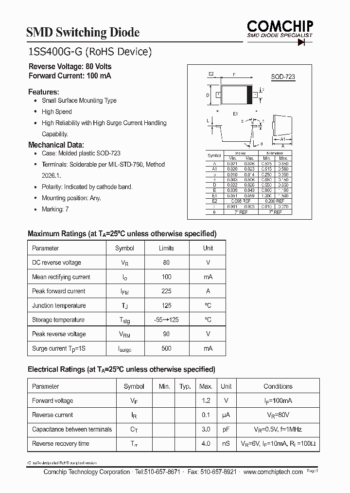 1SS400G-G_1033810.PDF Datasheet