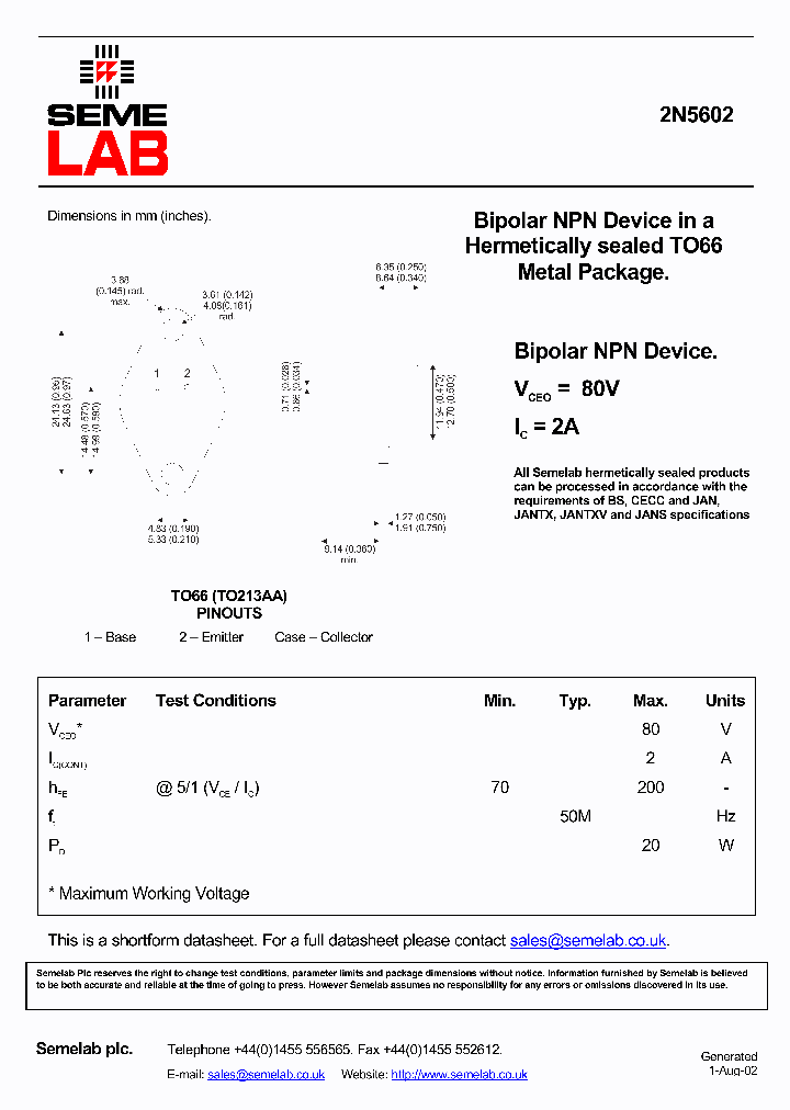 2N5602_1194115.PDF Datasheet