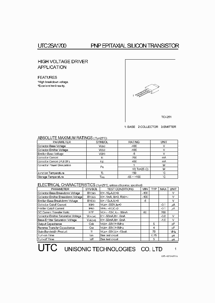 2SA1700_1194740.PDF Datasheet