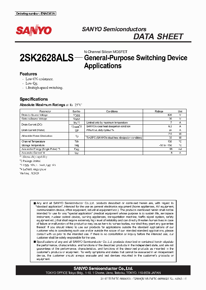 2SK2628ALS_1061633.PDF Datasheet