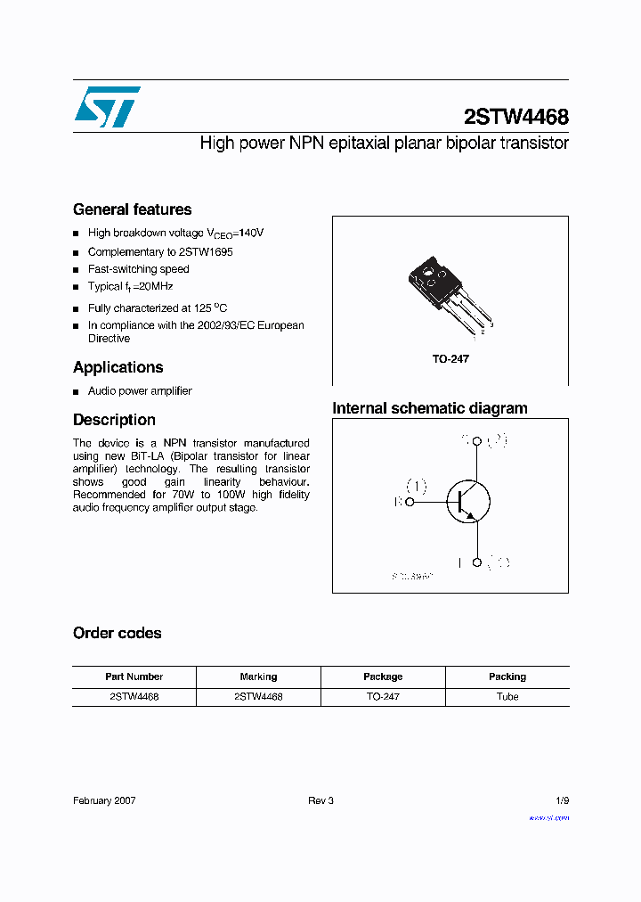 2STW4468_1198917.PDF Datasheet