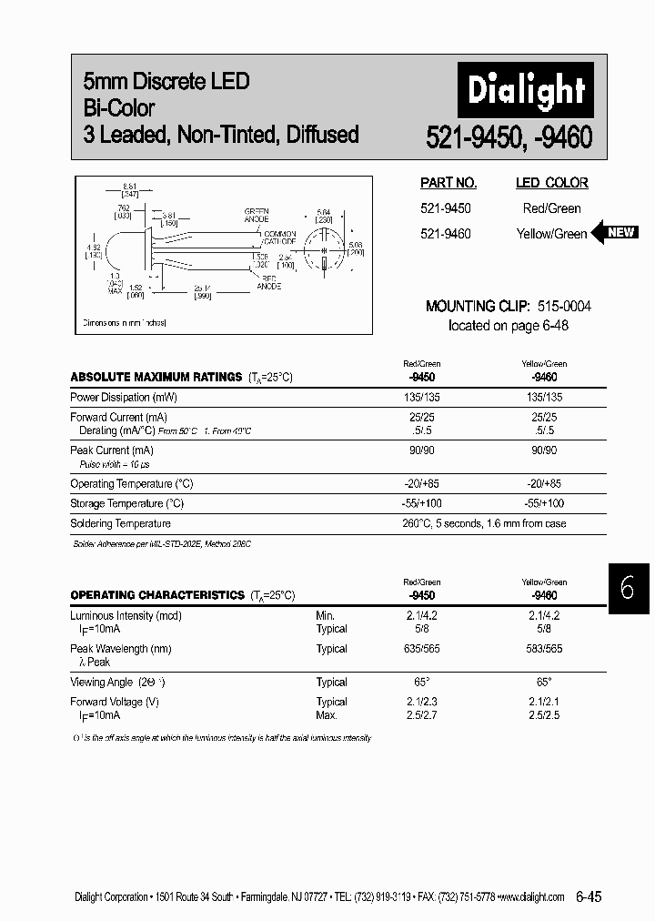 521-9460_1104228.PDF Datasheet