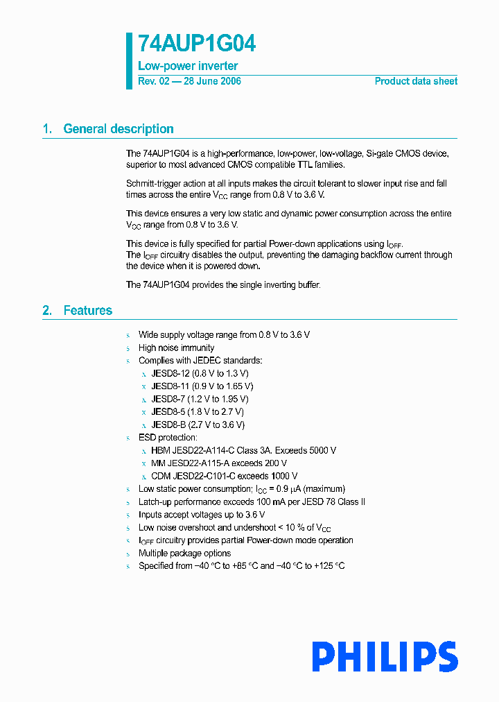 74AUP1G04GW_1201926.PDF Datasheet