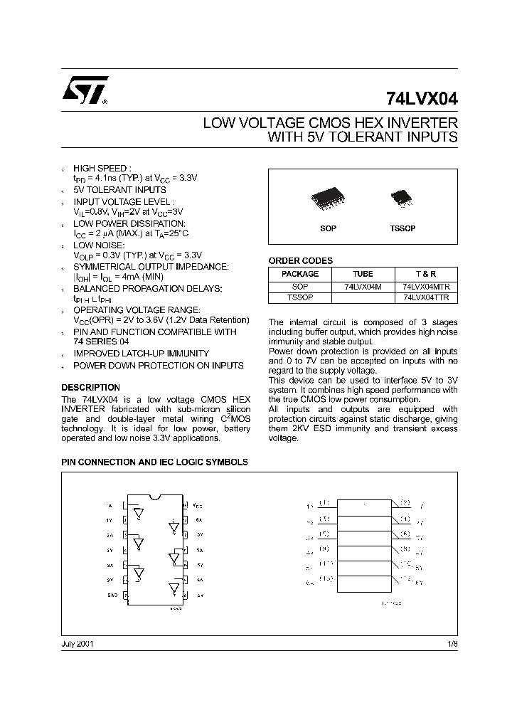 74LVX04TTR_1202885.PDF Datasheet