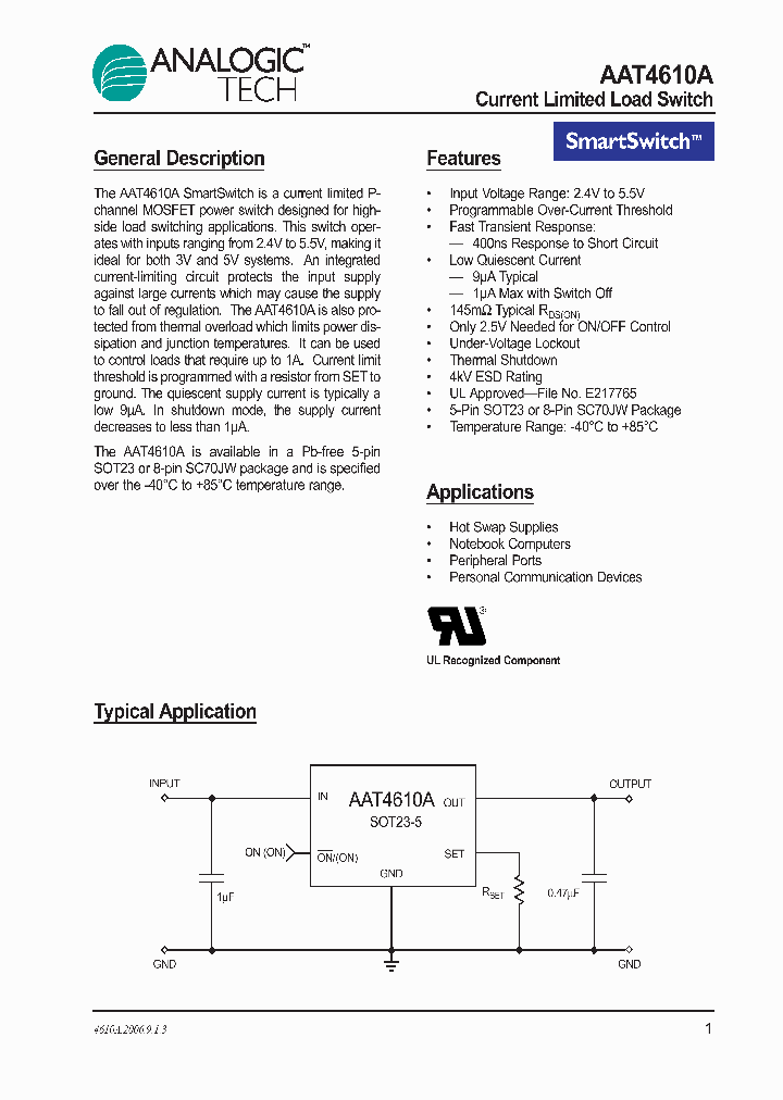 AAT4610AIGV-1-T1_1119530.PDF Datasheet