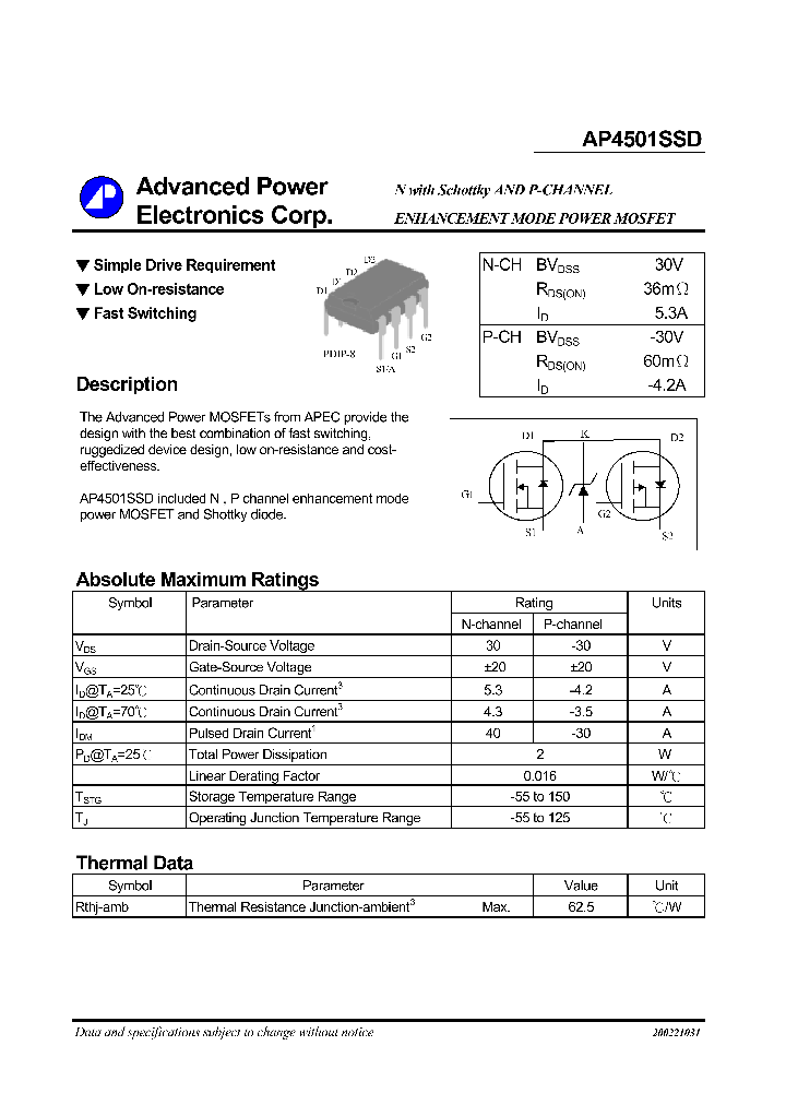 AP4501SSD_1098553.PDF Datasheet