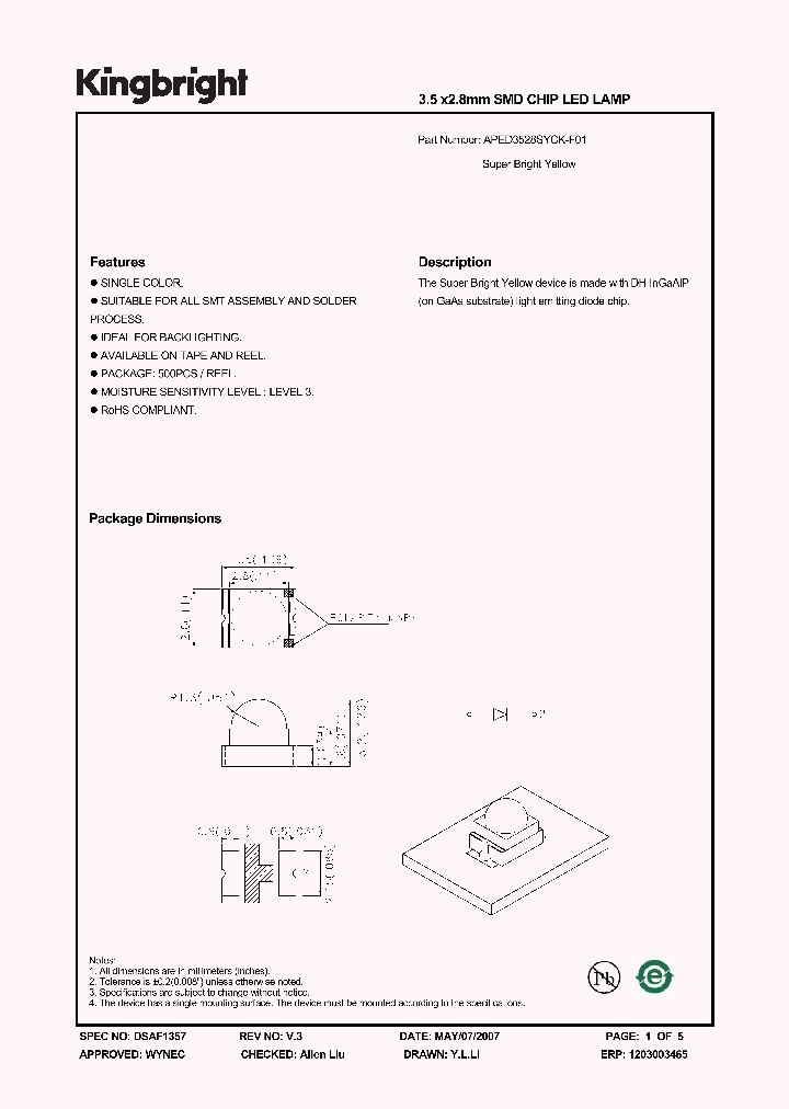 APED3528SYCK-F01_1210809.PDF Datasheet