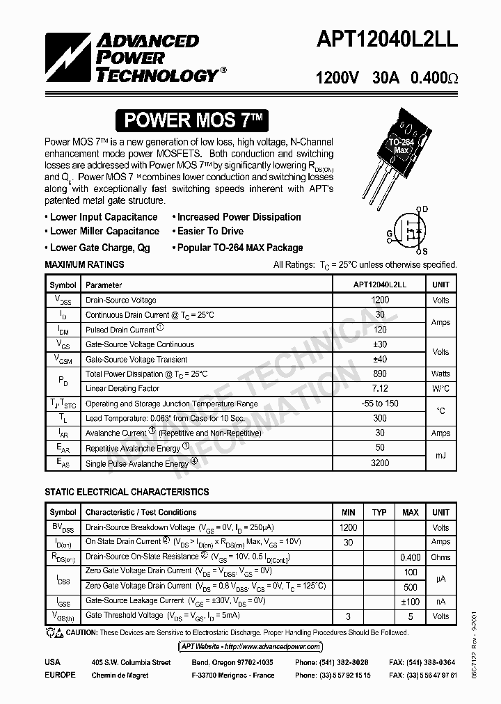 APT12040L2LL_1211331.PDF Datasheet