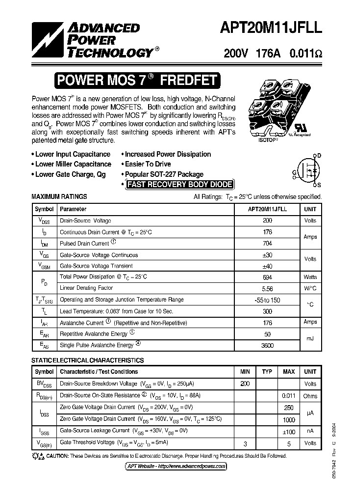 APT20M11JFLL_1211445.PDF Datasheet