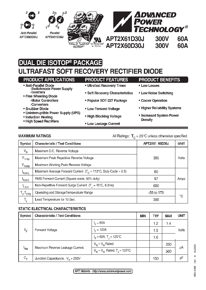 APT2X61D30J05_1211525.PDF Datasheet