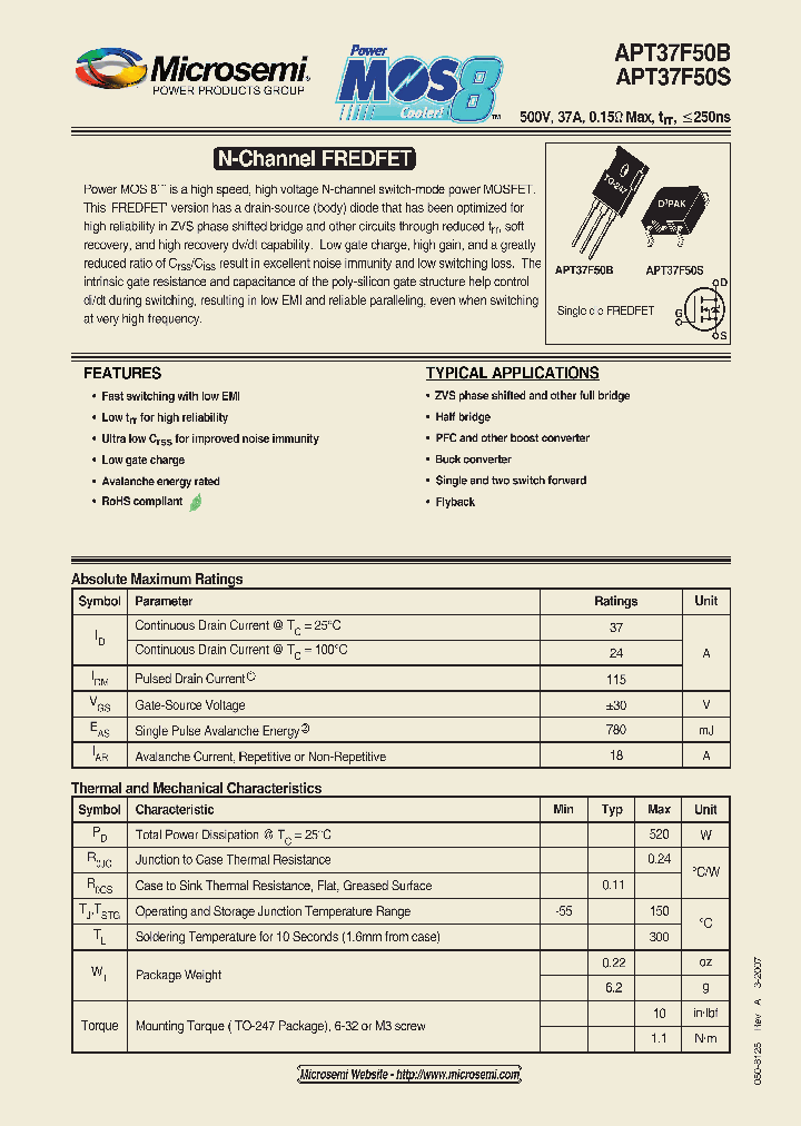 APT37F50S_1211638.PDF Datasheet