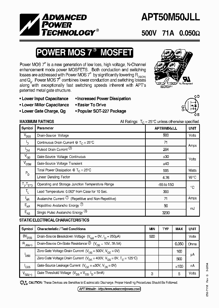 APT50M50JLL_1169169.PDF Datasheet