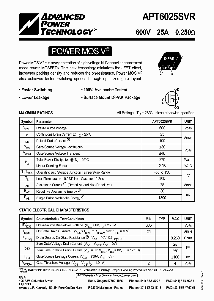 APT6025SVR_1211840.PDF Datasheet