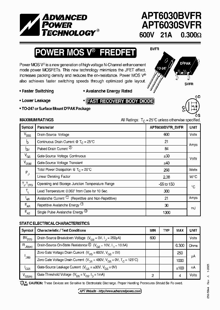 APT6030SVFR_1211847.PDF Datasheet